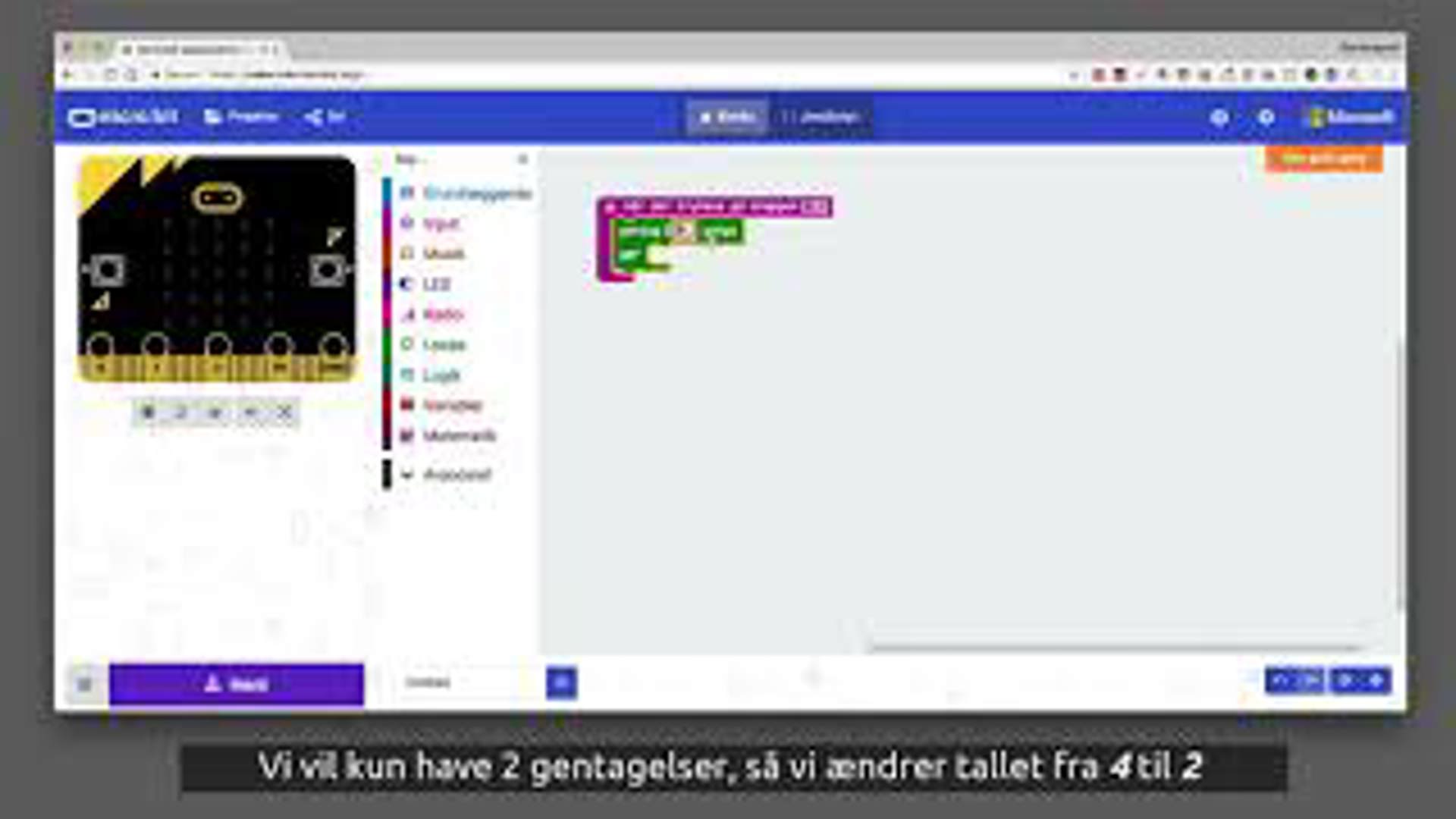 Videovejledning: Byt beskeder med micro:bit-E-Day2018